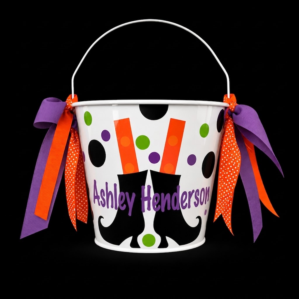 Personalized Trick-or-Treat Bucket — personalized by The B's Tees