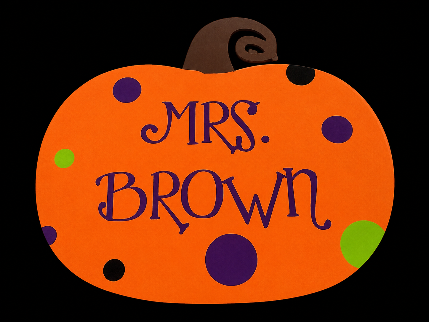 Personalized Pumpkin Door Sign — personalized by The B's Tees